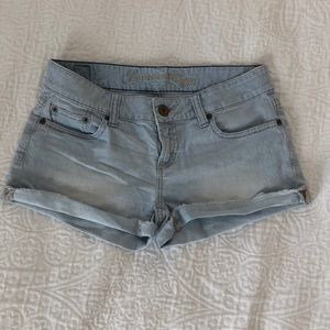 American Eagle Striped Denim Shorts